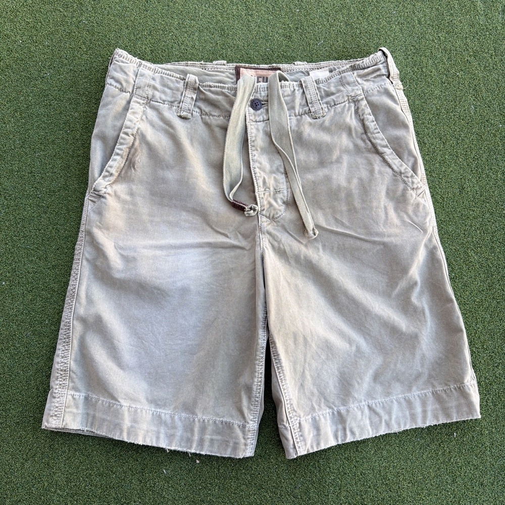 RUEHL No.925 1904 Size 32 Khaki Chino Shorts Drawstring Heavyweight